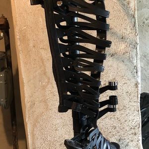 Brand New, Black Gladiator Strappy Heels